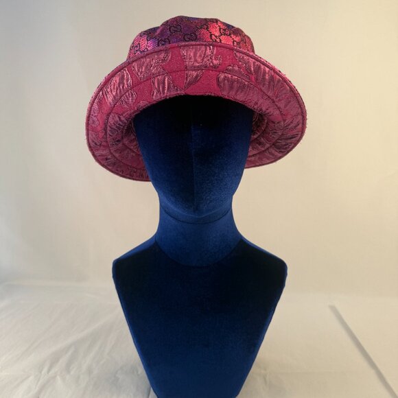 NWT Gucci Womens Metallic GG Bucket Hat Reversible Size large 58sm AUTHENTIC - Picture 5 of 8
